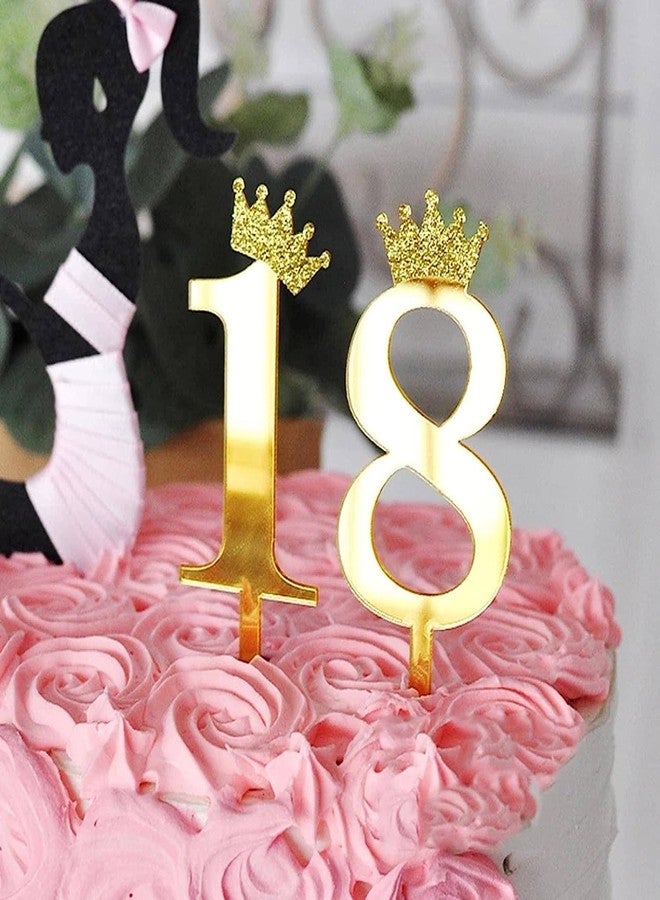 بارتيسانث زينة كعكة عيد ميلاد ذهبية رقم 1 من بارتيسانثي، زينة كعكة عيد ميلاد سعيد، زينة كعكة عيد الميلاد الأول، زينة كعكة ذهبية على شكل تاج، زينة كعكة على شكل رقم، قطعة واحدة - Image 5
